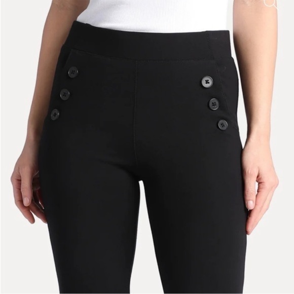 Betabrand Green Six Button Dress Pant Yoga Pants Size Medium Petite - Picture 4 of 12